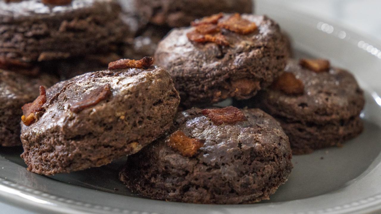 Chocolate Bacon Biscuits