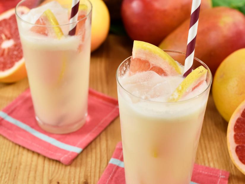 Sunny Anderson makes a Grapefruit Coconut Cooler in a Flavor Guide to Citrus, as seen on Food Network's The Kitchen