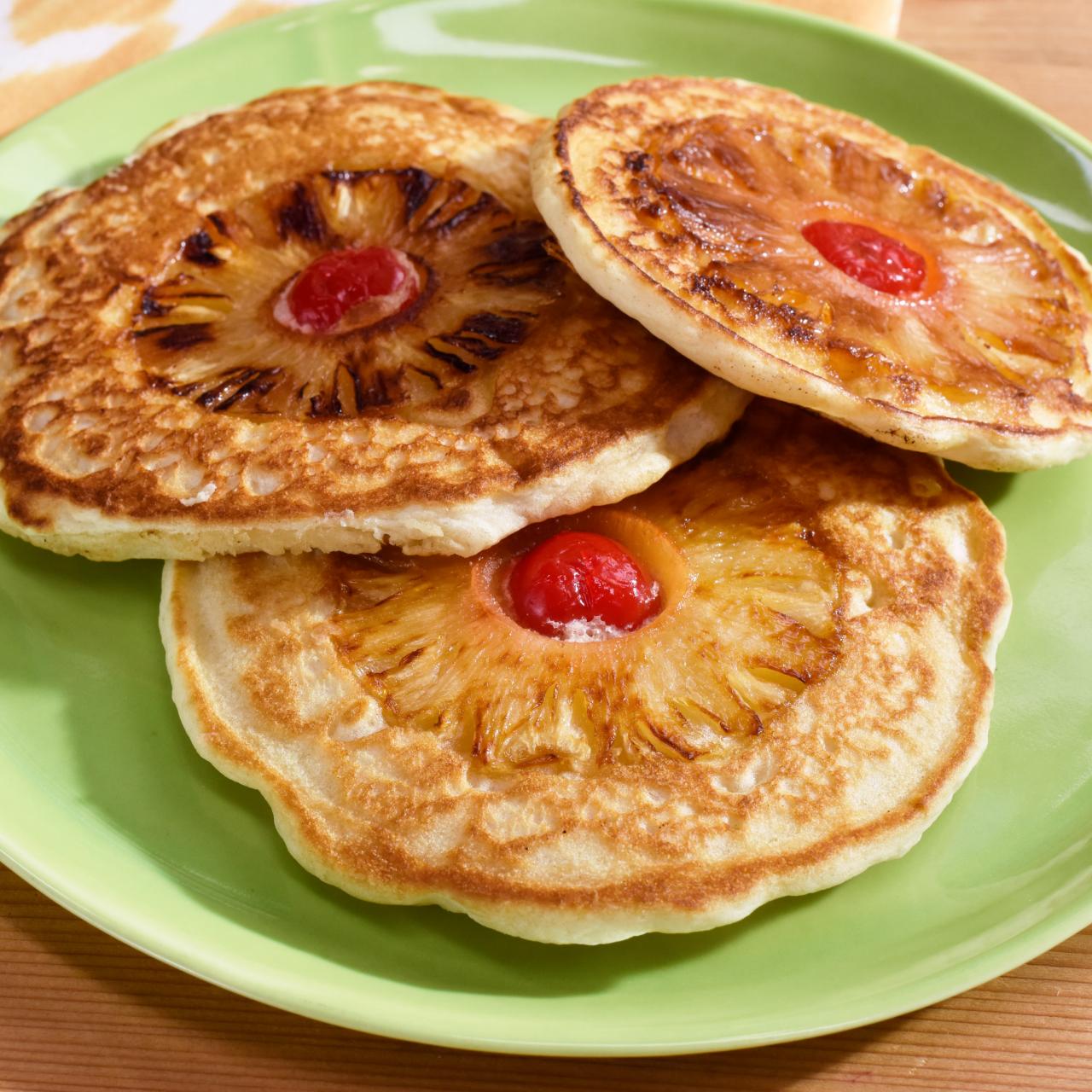 Pineapple Upside Down Sheet Pancakes - The Seaside Baker