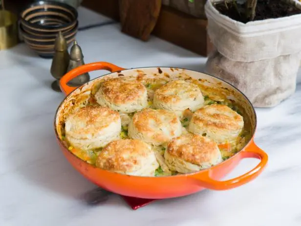Turkey Potpie with a Biscuit Crust Recipe | Food Network