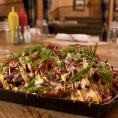 The Handle Bar's Elk Chili Nachos as seen on The Grill Dads, Season 1.