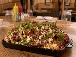 The Handle Bar's Elk Chili Nachos as seen on The Grill Dads, Season 1.