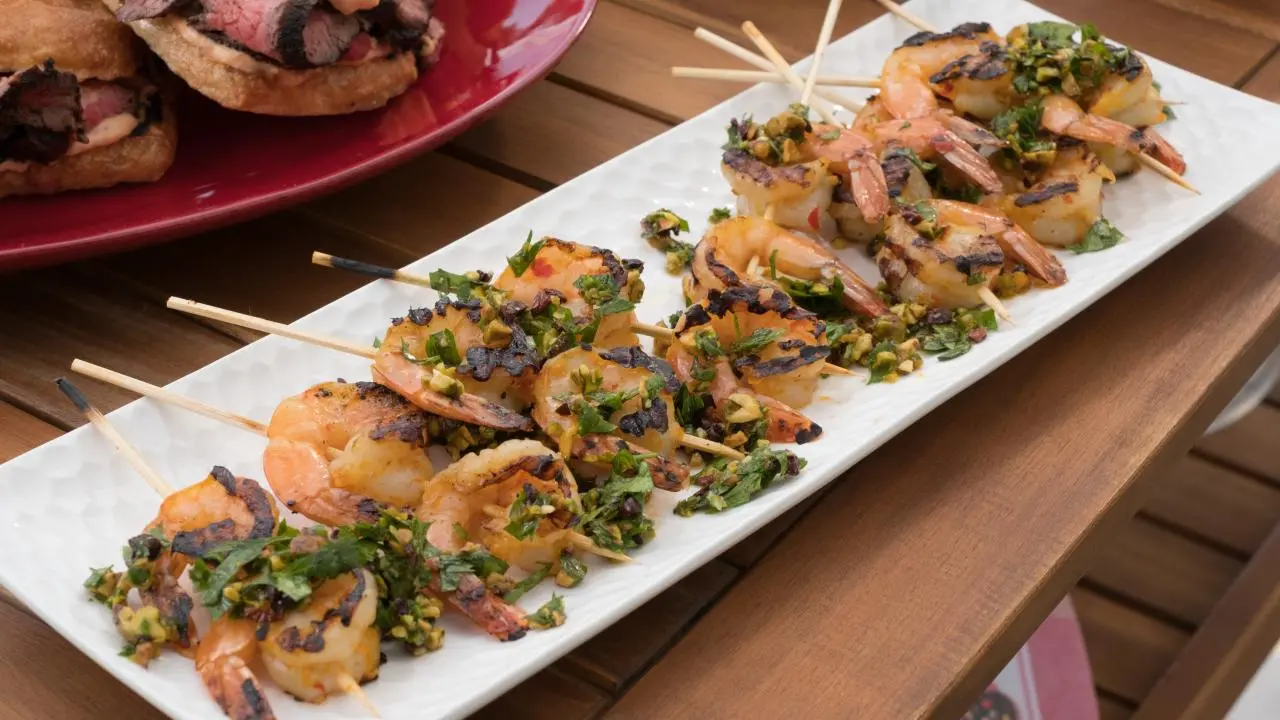 Orange Shrimp with Cocoa Gremolata