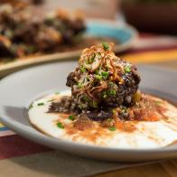 Short ribs with polenta, as seen on Food Network's The Kitchen.