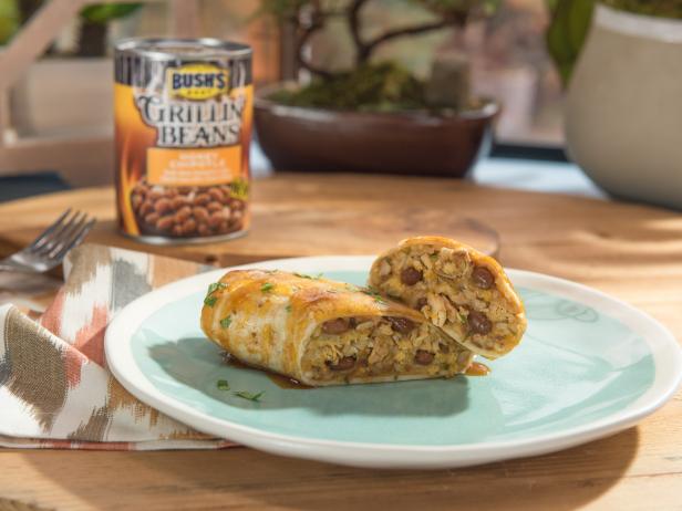 Honey chipotle chicken burrito, as seen on Food Network's The Kitchen.