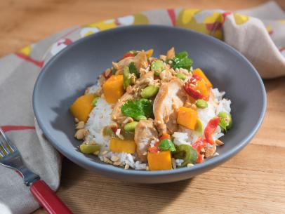 Spicy chicken stir fry, as seen on Food Network's The Kitchen.
