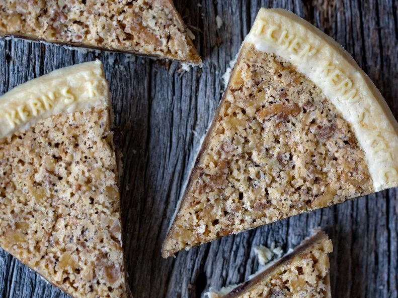 George Kern and his parents, Leaudra and Walter, developed Derby Pie around 1950 in Prospect, Kentucky. They trademarked it as Derby-Pie in the late 1960s. Kentuckians eat Derby Pie year-round, not just in early May. Kern’s Kitchen in Louisville produces the custardy walnut-chocolate dessert from a secret recipe, selling it frozen online and to restaurants and grocery stores in parts of Kentucky, Indiana and Ohio. When Kentucky home cooks and chefs make similar pies — for example, adding chocolate chips to a pecan pie — they sometimes use names like Racetrack Pie to let diners know the pie is similar to Derby-Pie while also avoiding trouble over the fiercely protected trademark.
