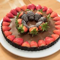 Chocolate covered strawberry tart, as seen on Food Network’s The Kitchen.