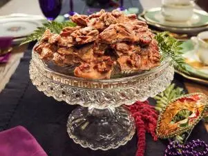 Host Tiffani Amber Thiessen's dish, Pecan Pralines, as seen on Cooking Channel’s Dinner at Tiffani’s, Season 3.