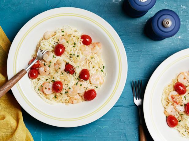 Baby Shrimp Scampi and Angel Hair Pasta Recipe | Rachael ...