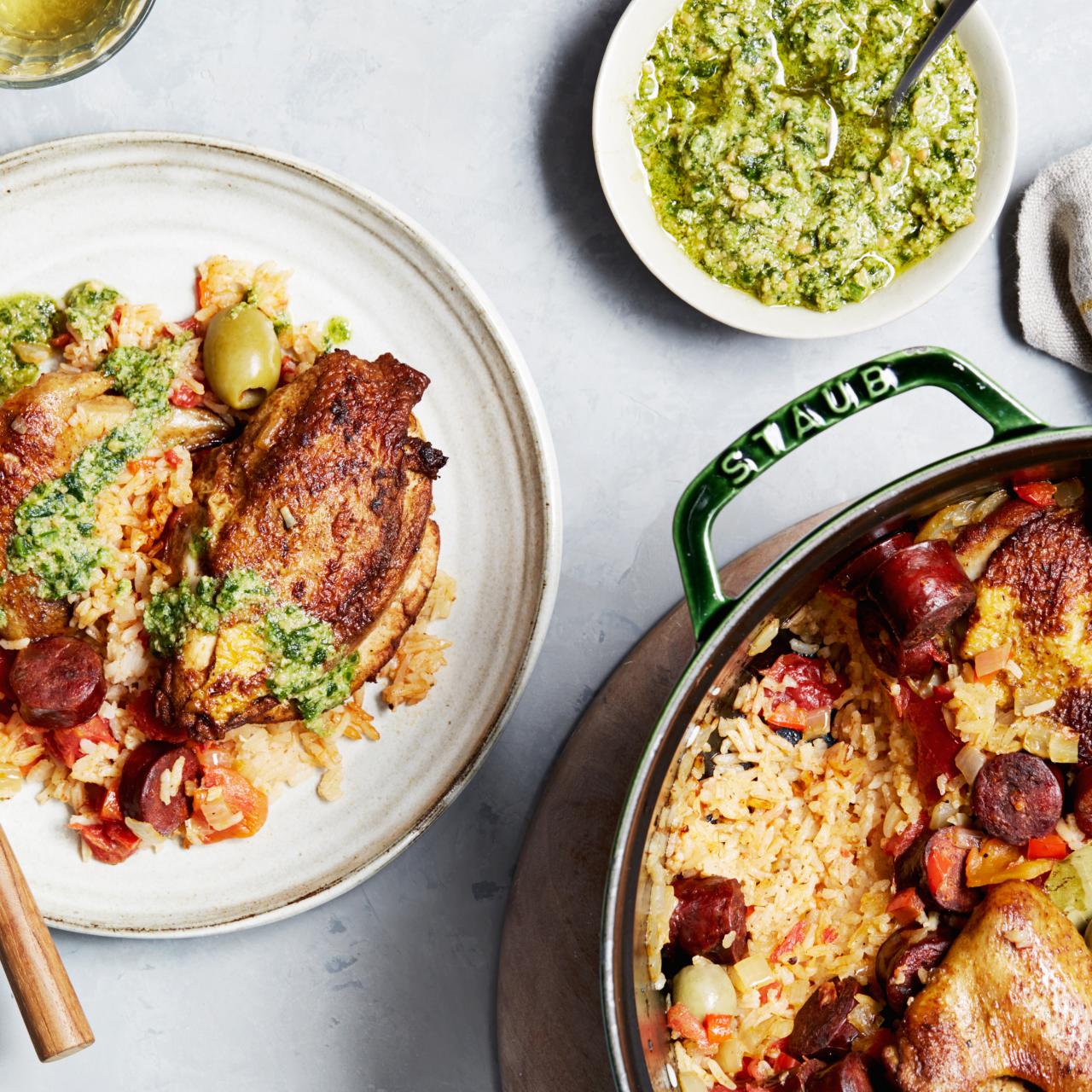 One Pan Green Chicken and Rice (Arroz con Pollo Verde)