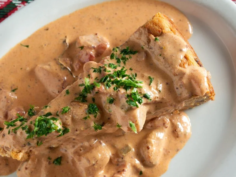 Jacques-Imos shrimp & alligator sausage cheesecake