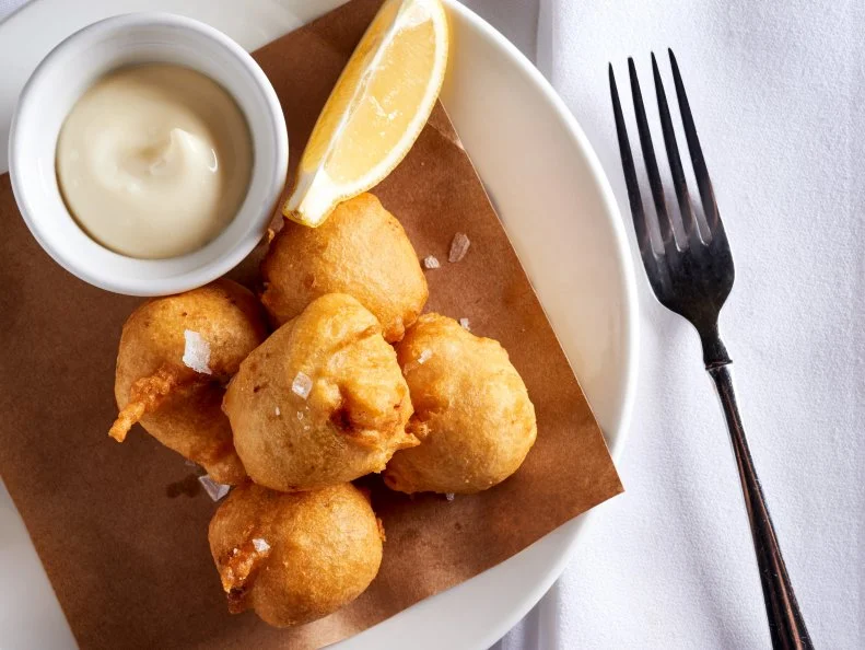 La Petite Grocery Blue Crab Beignets with malt vinegar aioli