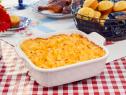 Host Tiffani Amber Thiessen's dish, Macaroni and Cheese, as seen on Cooking Channel’s Dinner at Tiffani’s, Season 3.