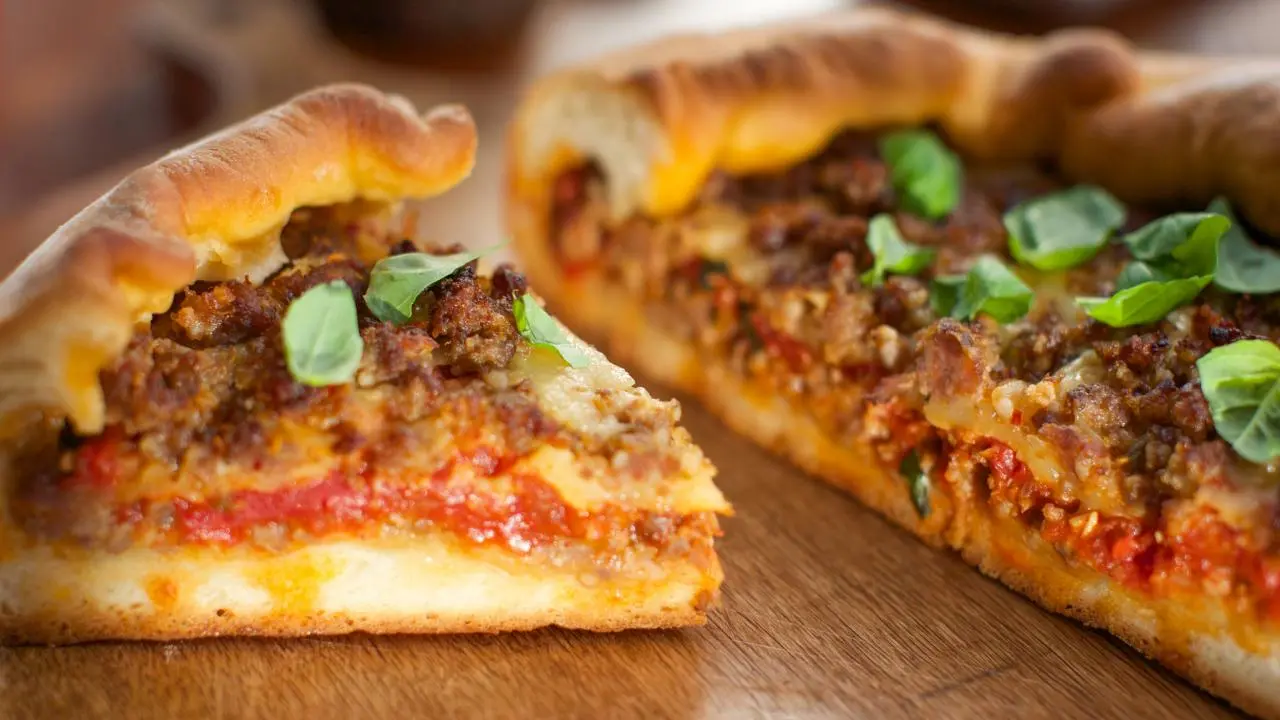 Deep-dish Sausage Pizza