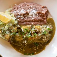Lerua’s is famous for green corn tamales – in fact, it sells thousands of orders at Christmas alone. So, in a brilliant moment of inspiration, Mikey Hultquist, a member of the youngest generation of chefs at this multigenerational family restaurant, came up with his own take on shrimp and grits by topping a tamale with tomatillo sauce and shrimp from the Sea of Cortez.