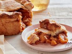Food Network Kitchen’s Grilling Deep Dish Peach Pie.