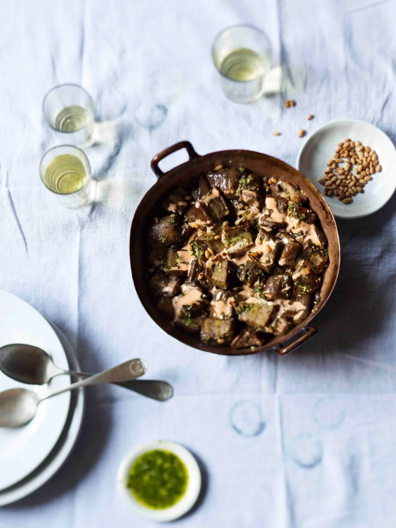Stir Fried Eggplant for Chris Santos Cookbook 2016