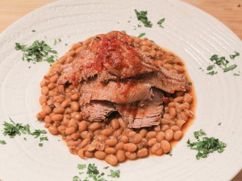 Barbecued Beef Brisket with Emeril's Slow-Cooked Bam-B-Q Beans