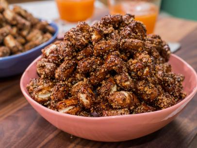 Katie Lee makes Chocolate Peanut Pretzels, as seen on Food Network's The Kitchen