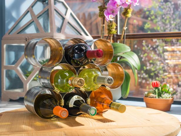 Geoffrey Zakarian makes a Tin Can Wine Rack, as seen on Food Network's The Kitchen