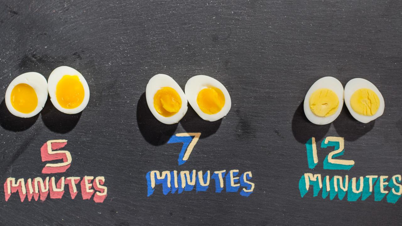 How long an egg takes to boil top