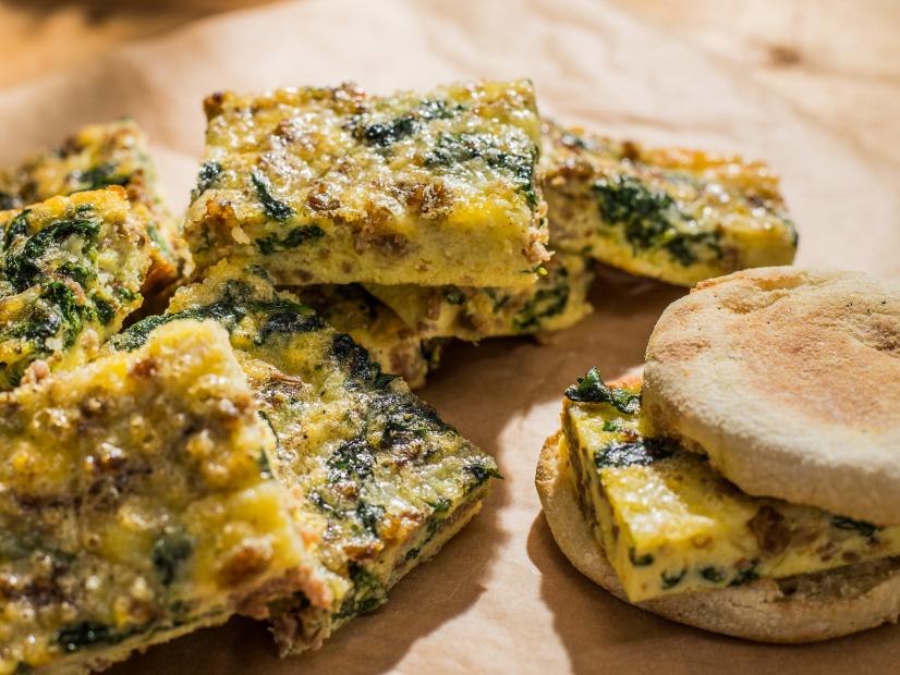 Geoffrey Zakarian makes Fridge Sausage and Cheese Frittata Squares, as seen Food Network's The Kitchen