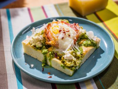 Nick Korbee makes Breakfast For Lunch: Green Eggs and Ham Sandwich, as seen on Food Network's The Kitchen