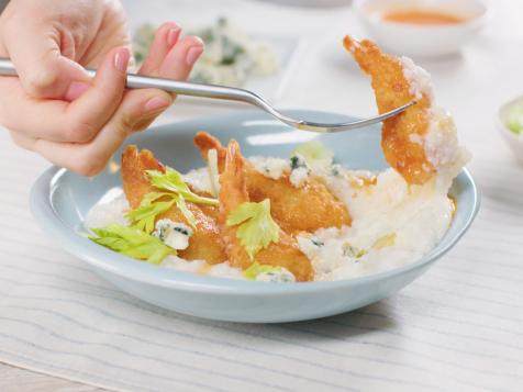 Buffalo Butterflied Shrimp and Grits