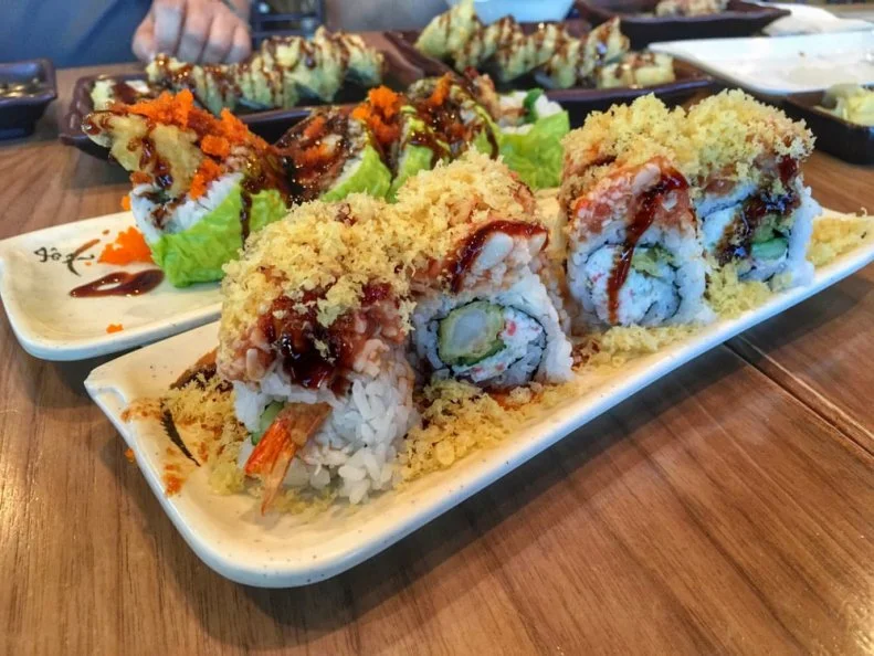 First introduced to the stateâ  s larger cities in the late 1980s, AYCE sushi has since become a bona-fide Nevada institution. In Las Vegas, hungry devotees flock to Sushi-Mon, which opened in 2001 and wins raves for the freshness and breadth of its menu, comprising nigiri, cut and hand rolls, side dishes like garlic edamame, and desserts that include a luscious lychee sorbet. Time limits and no-sharing rules ensure that the packed tables turn over at a steady pace.
