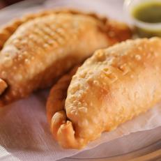 Beef Gaucho Empanada as served at The Original Marini's Empanada House in Houston, Texas as seen on Food Network's Diners, Drive-Ins and Dives episode 2608.