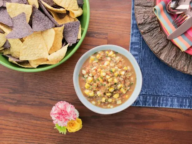 Roasted Tomato and Corn Salsa Recipe | Valerie Bertinelli | Food Network