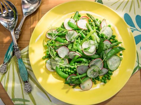 Spring Vegetable Salad with Horseradish and Lemon Vinaigrette
