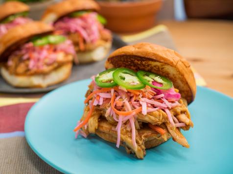 Sweet and Sour Pulled Chicken Sandwich