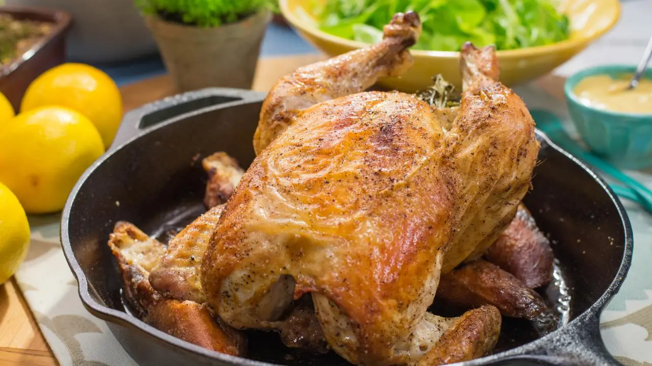 Roasted Chicken with Croutons