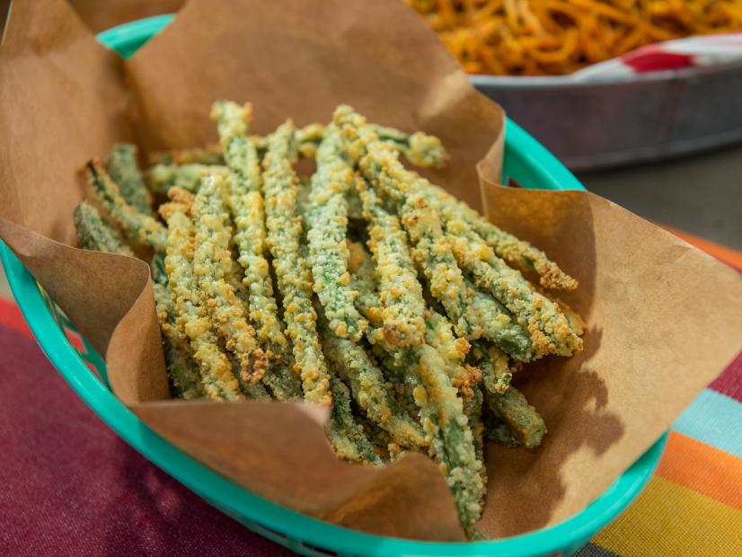 Katie Lee makes Baked Parmesan Green Bean Fries, as seen on Food Network's The Kitchen