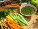 Jeff Mauro makes Veggie Tops Pesto, as seen on Food Network's The Kitchen
