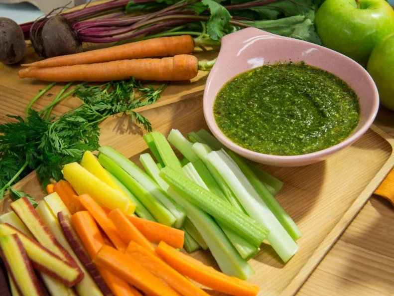 Jeff Mauro makes Veggie Tops Pesto, as seen on Food Network's The Kitchen