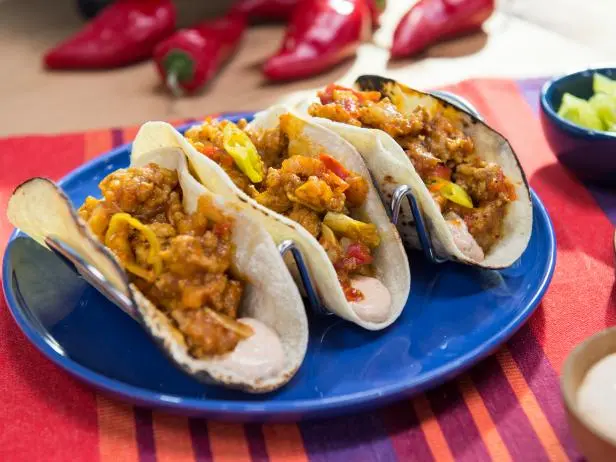 Spicy Chicken Tacos Recipe | Food Network