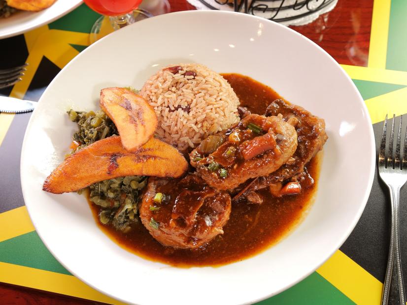Oxtail Stew as served at Cool Runnings Jamaican Grill in Houston, Texas as seen on Food Network's Diners, Drive-Ins and Dives episode 2609.