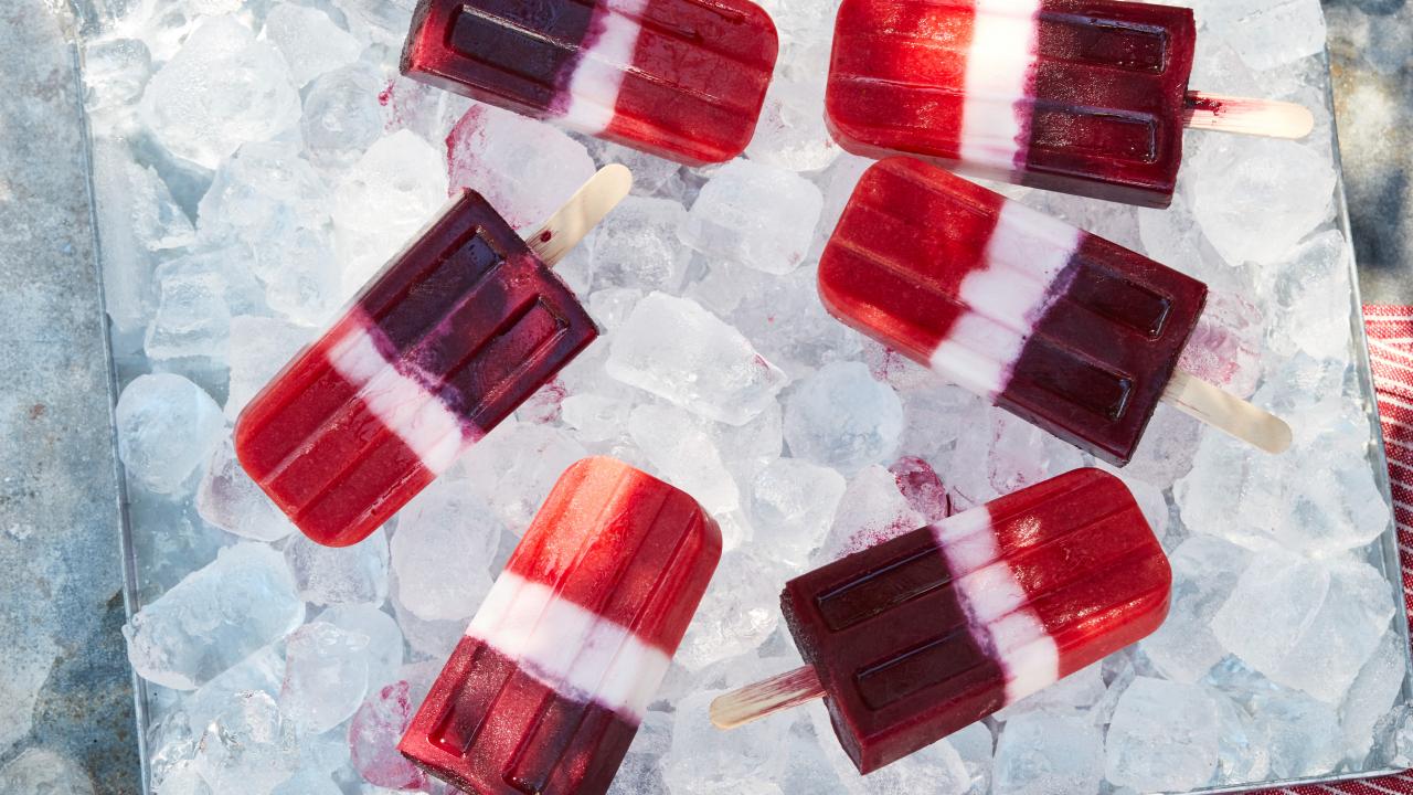 Red White and Blue Frozen Pops