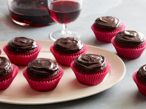 Red Wine-Chocolate Cupcakes