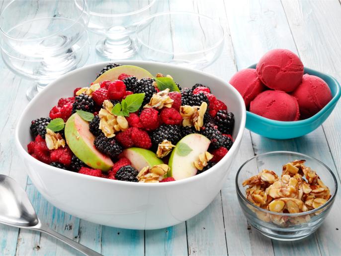 Toasted Almond Fruit Salad Recipe Fisher® Nuts Food Network