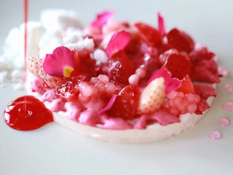 Singaporean pastry queen Janice Wong brings innovative confections to Tokyo at her eponymous dessert bar, housed inside Shinjuku Stationâ  s stylish NeWoman shopping center. The chef uses seasonal local ingredients in sweet signatures such as the Kyoto Garden (a zen-like assemblage of beet sponge, rosewater parfait and chocolate-coated ice cream flavored with Japanese chile) and Strawberry Caprese (strawberry ice cream and sakura cherry blossom pearls dusted with nitrogen-frozen yogurt). Recently, the menu expanded with savory offerings like Xiao Long Bao soup dumplings filled with foie gras and sour cherry, and curried steamed buns garlanded with candied pork floss.