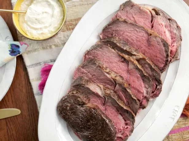 Easy Prime Rib with Fresh Horseradish Sauce Recipe | Valerie Bertinelli | Food Network