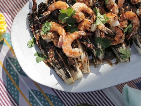 Grilled Radicchio and Shrimp Salad with Honey Balsamic Vinaigrette