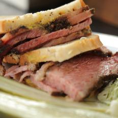 Pastrami Sandwich as served at The Pastrami Project Food Truck in Orlando, Florida as seen on Food Network's Diners, Drive-Ins and Dives episode 2611.