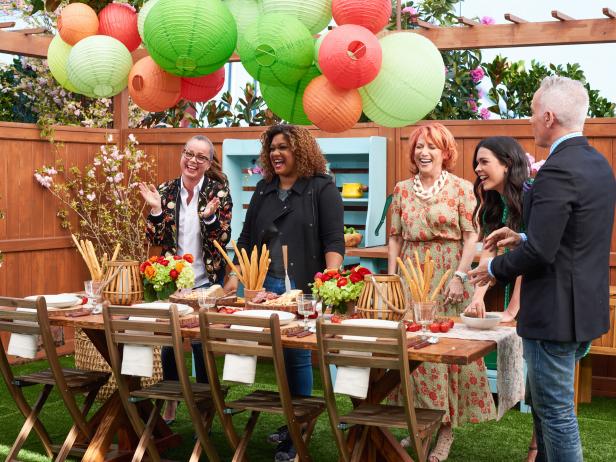 Guest Marcy Blum shows our hosts how to prepare and style the perfect table setting, as seen on Food Network's The Kitchen.
