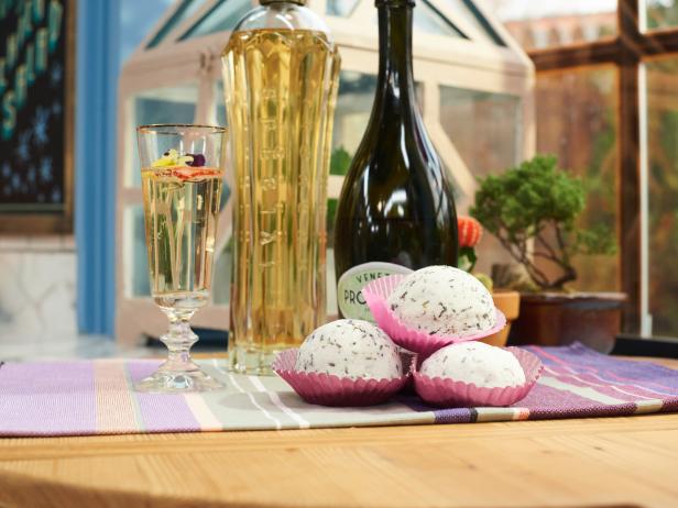 Homemade bath bombs, as seen on Food Network's The Kitchen.