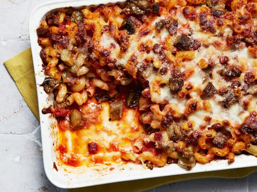 Baked Eggplant and Pancetta Pasta